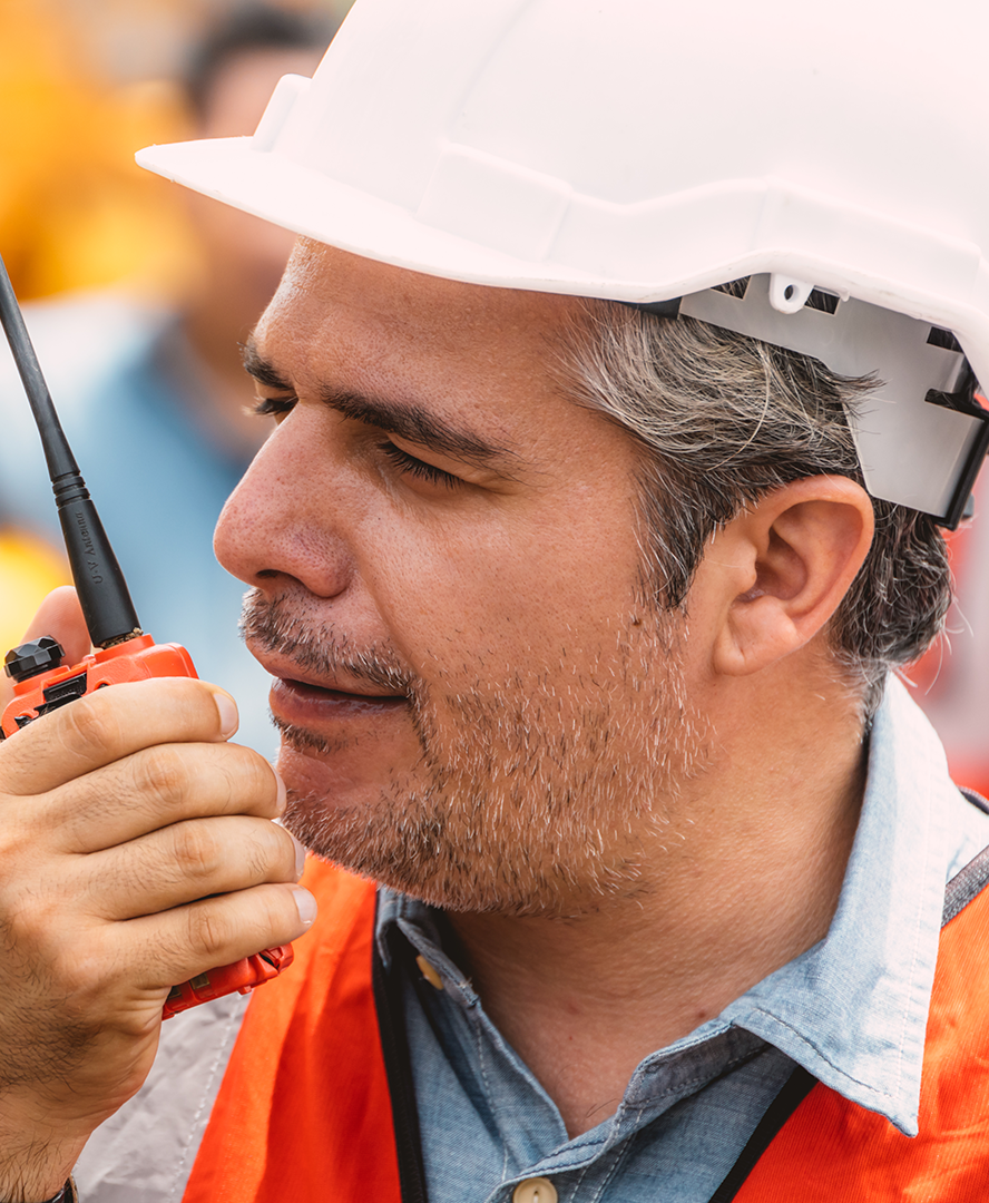 Demolition crew working on site